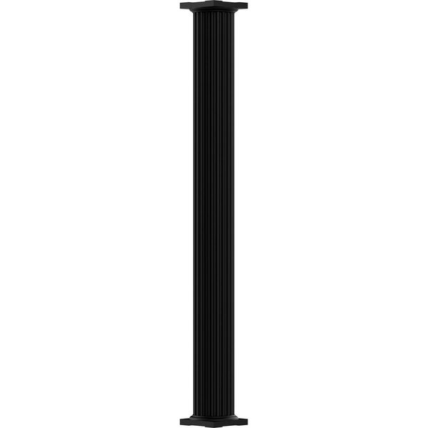 Ekena Millwork 8" x 8' Endura-Aluminum Column, Round Shaft (Load-Bearing 21,000 lbs), Non-Tapered, FLuted EA0808ANFSGTUTU